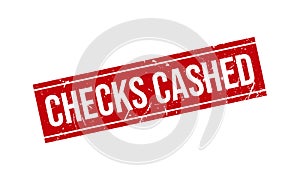 Checks Cashed Rubber Grunge Stamp Seal Vector Illustration