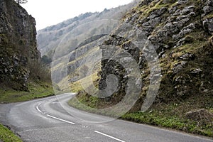 Cheddar gorge road somerset england