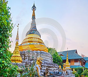 The chedi of Wat Muen Larn, Chiang Mai, Thailand