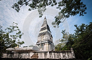 Chedi Wat Phra Phutthabat Bua Bok Temple that enshrines the legendary Buddha\'s footprint.