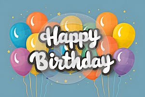 Cheerful balloons adorn the happy birthday background design