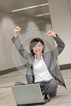 Cheerful business woman