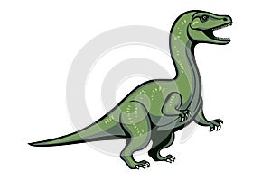 Cheerful cartoon dinosaur