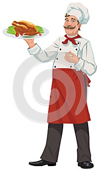 Cheerful chef - Illustration