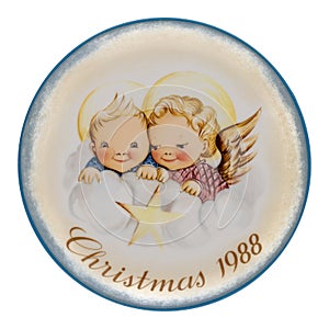 Cheerful Cherubs 1988 Christmas Plate photo