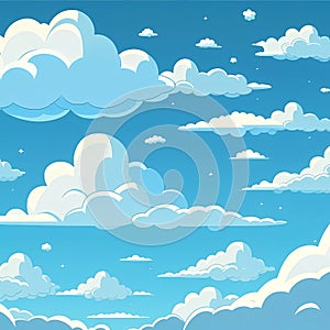 Cheerful cloud patterns: joy and lightness in every line.