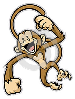 Cheerful cute monkey