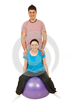 Cheerful fitness couple