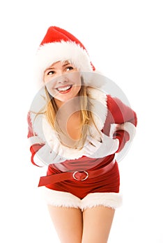 Cheerful girl celebrating Christmas