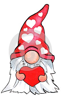 Cheerful gnome illustration photo