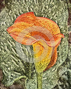 Radiant Sparkling Calla Lily Artistic Illustration
