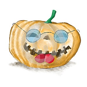 Cheerful Halloween pumpkin