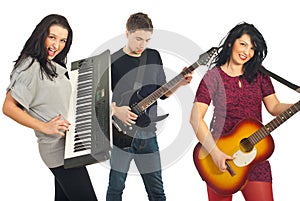 Cheerful musical band