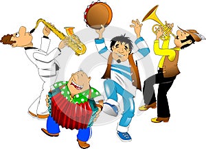 Cheerful musical orchestra