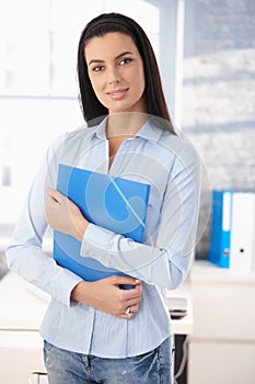 Cheerful office girl