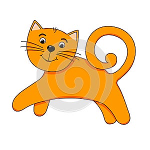 Cheerful orange cat