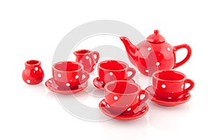 Cheerful red crockery