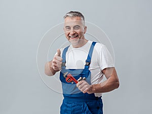 Cheerful repairman