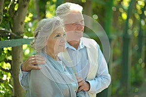 Cheerful retired couple