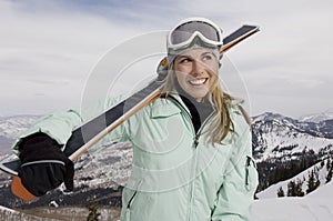 Cheerful Skier