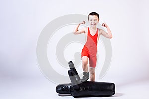 Cheerful sports boy
