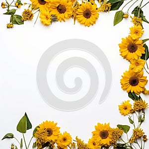 Cheerful sunflower border