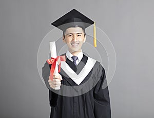 young graduated student man