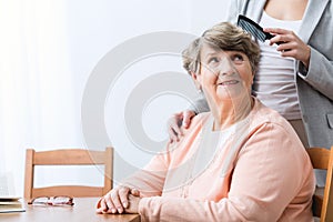 Cheerfulness old woman