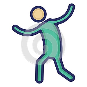 Cheering, dancer Isolated Vector icon which can easily modify or edit