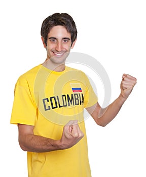 Cheering guy from Colombia
