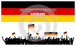 Cheering or Protesting Crowd Germany