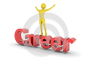 Cheering at top of Career