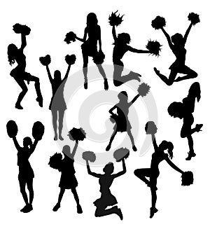 Cheerleader Activity Silhouettes