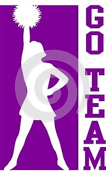 Cheerleader Go Team Purple/EPS