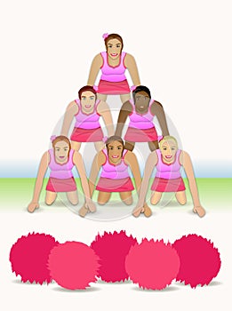 Cheerleader Pyramid photo