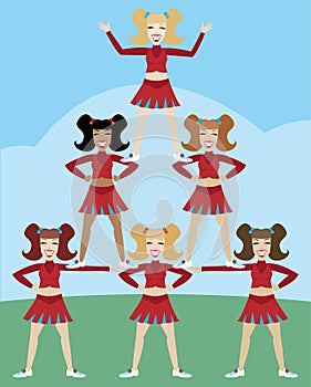 Cheerleader Pyramid