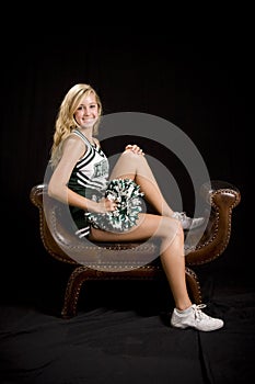 Cheerleader seated