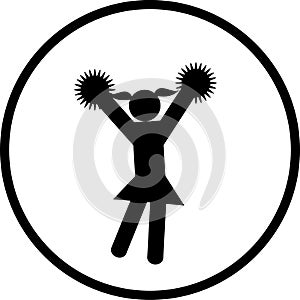 cheerleader vector symbol