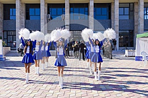 Cheerleaders at a holiday in Giurgiu city