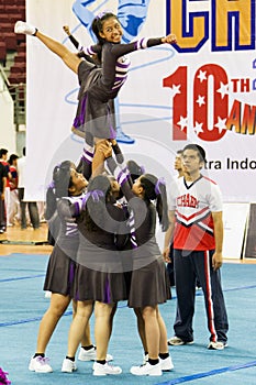 Cheerleading Championship Action