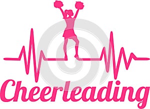 Cheerleading heartbeat line