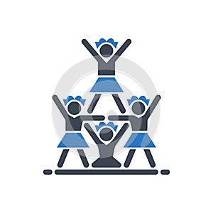Cheerleading Pyramid Icon