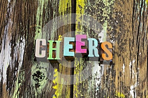 Cheers hello bar pub slogan greeting party drink