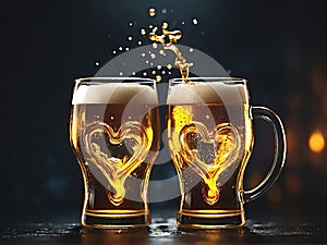 Cheers to International Beer Day: Splash of Refreshment with Beer Heart