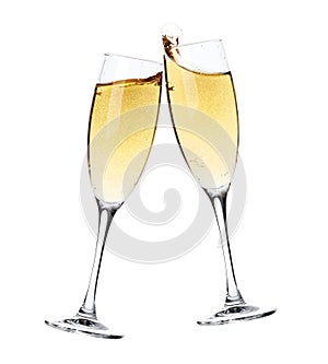 Cheers! Two champagne glasses