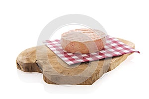 Cheese as snack on cutting board