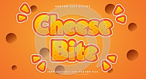 Cheese Bite editable text effect Template