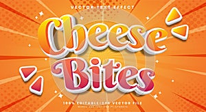 Cheese Bites editable text effect Template