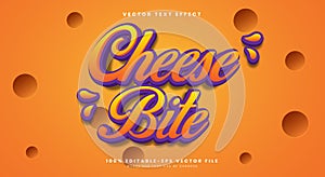Cheese Bites editable text effect Template