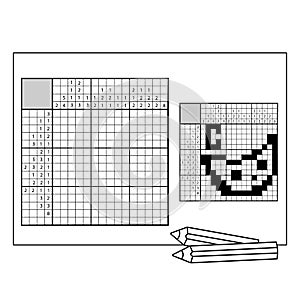 Cheese. Black and white japanese crossword with answer